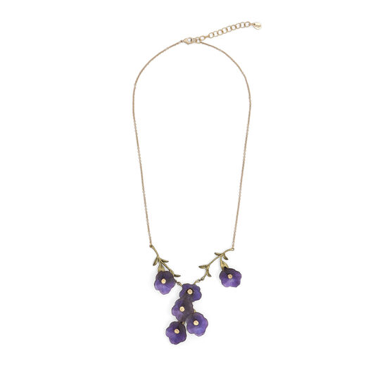 Purple petunia necklace by Michael Michaud